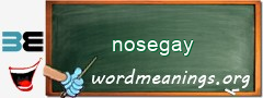 WordMeaning blackboard for nosegay